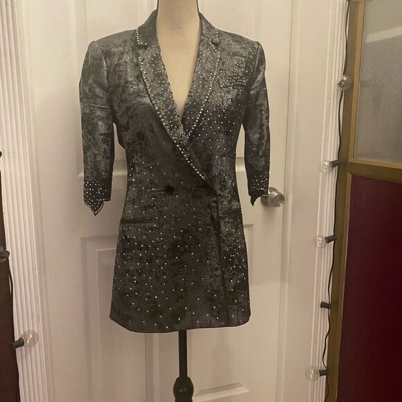 BCBG MaxAzria crystal embellished blazer, S - Picture 1 of 10